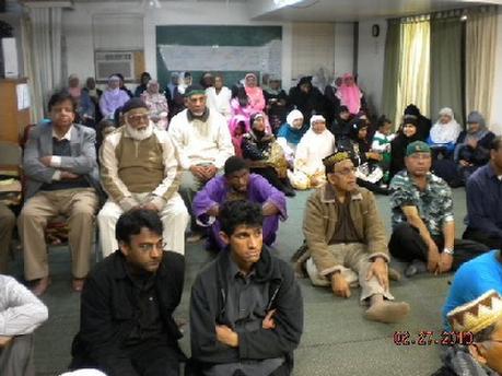 Photo Above: Audience at Masjid Al-Hijrah